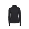 Rabanne Black Turtleneck Sweater With Logo Buttons In Black