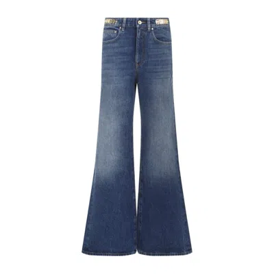 Rabanne Boyfriend Jeans With Charm Detail In Blue