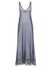 Rabanne Studded Mesh Dress Dresses In Blue