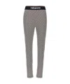 Rabanne Bodyline Monogram-jacquard Leggings In Gray