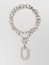 Rabanne Iconic Xl Chain-link Crystal-embellished Necklace In Silver
