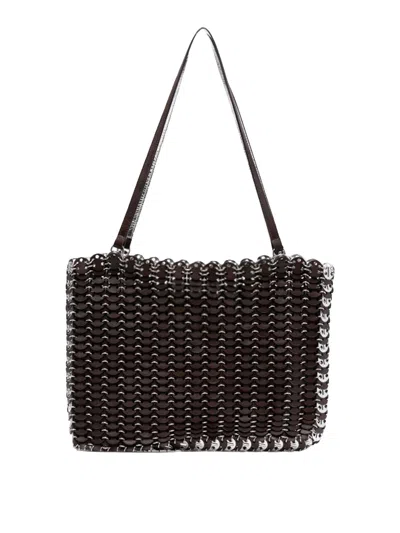 Rabanne Leather Bag Shoulder Bag In Brown