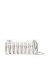 Rabanne Nano Iconic 1969 Cross Body Bag In Silver