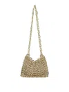 Rabanne 1969 Nano Metal Shoulder Bag In Dorado