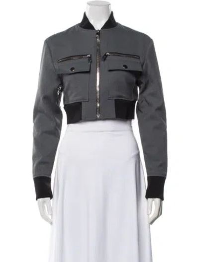 Pre-owned Rabanne Bomber Jacket In Grey