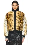 Rabanne Bomber Jacket In Guepard  Brown  & Black