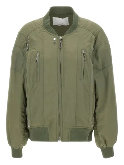 RABANNE BOMBER JACKET WITH INSERTS