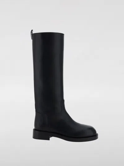 Rabanne Round Toe Knee-high Boots In Black