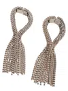 Rabanne Crystal-embelished Earrings In Silver Pink