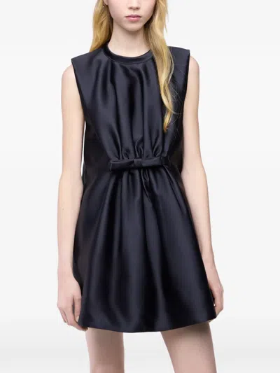 Rabanne Bow Mini Dress In Black
