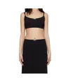 Rabanne Stretch Viscose Midi Skirt In Black