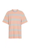 Rabanne Boxy Cotton T-shirt In Stripe