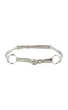 Rabanne Brass And Leather Belt In Gray
