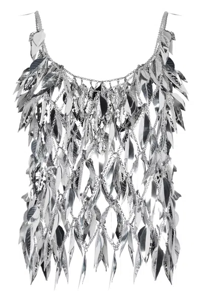 Rabanne Brass And Silver Chainmail Tank Top