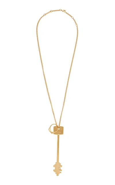 Rabanne Brass Pendant Necklace In Gold