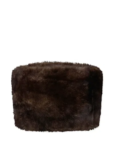 Rabanne Brown Shearling Stole