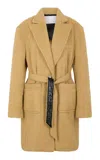 Rabanne Brushed Bouclé Coat In Brown