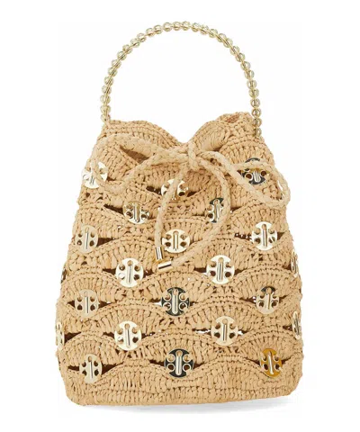 Rabanne Bucket Bag In Beige