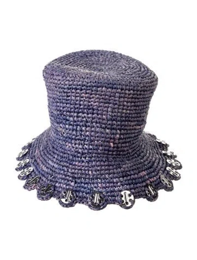 Pre-owned Rabanne Bucket Hat In Purple