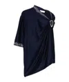 Rabanne Buckle-detail Draped Top In Black