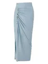 Rabanne Embellished Button Jersey Skirt