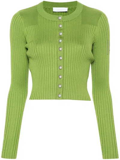 Rabanne Button-up Cotton Cardigan In Green