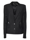 Rabanne Buttoned Blazer In Black