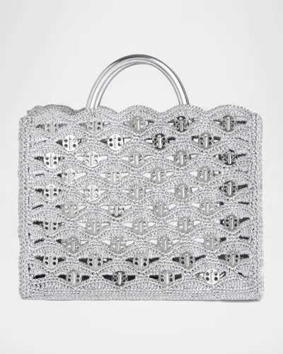 Rabanne Cabas Metallic Disc Tote Bag