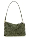Rabanne Calfskin Shoulder Bag With Overlapping Leather Scales In Green