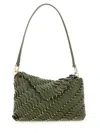 Rabanne Calfskin Shoulder Bag With Overlapping Leather Scales In Green