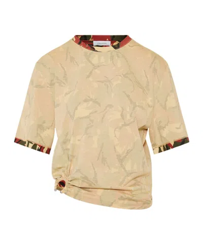 Rabanne Camouflage Ring-detail T-shirt In Multi