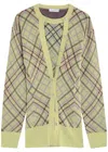 Rabanne Cardigan-effect Argyle Knitted Jumper In Multi Print