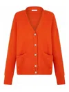 Rabanne Wool Cardigan In Orange