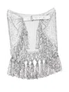 Rabanne Chain Belt With Fringed Sequin Detail In Metallic