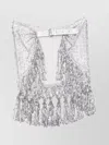 Rabanne Chain Belt With Fringed Sequin Detail In Metallic