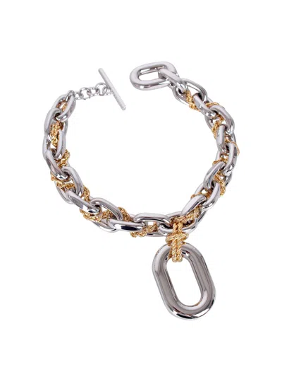 Rabanne Chain Chocker With Pendant In Gold