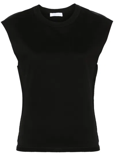 Rabanne Ruched Jersey T-shirt In Black