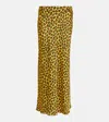 Rabanne Chain-detail Leopard-print Satin Slip Skirt In Multicoloured
