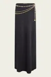 Rabanne Chain-embellished Satin-twill Maxi Skirt