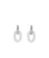 Rabanne Silver Chain Drop Earrings In White