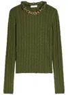 Rabanne Chain-embellished Cable-knit Jumper