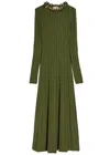 Rabanne Chain-embellished Cable-knit Midi Dress