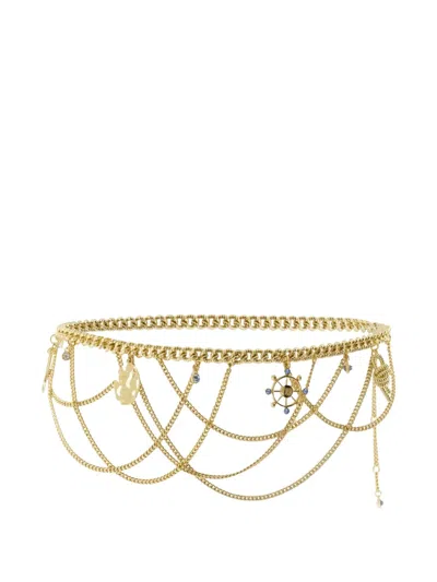 Rabanne Chain-embellished Metal Belt In Gold