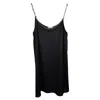 Rabanne Chain-embellished Satin Mini Dress In Black Polyester In Black