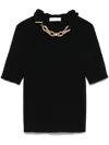Rabanne Chain Link-detail Top In 黑色