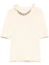 Rabanne Beige Chain Link-detail Top In 中性色