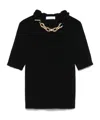 Rabanne Top With Chain Link Detail In Black