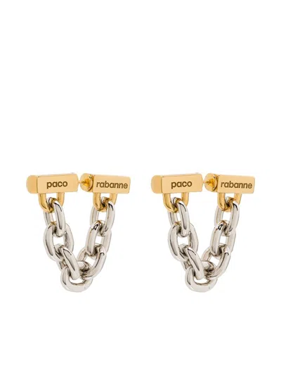 Rabanne Chain-link Earrings In Yellow