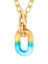 Rabanne Xl Link Resin Long Chain Necklace In Gold