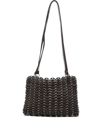 Rabanne Chain-link Scalloped Cross Body Bag In Brown